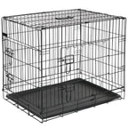 @Pet Dog Crate Metal Black 15006