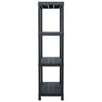 Storage Shelf Rack Black 100 kg 60x30x138 cm Plastic