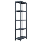 Storage Shelf Racks 2 Pcs Black 250 Kg Plastic