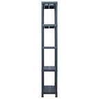 Storage Shelf Rack Black 125 kg 60x30x180 cm Plastic