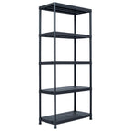 Storage Shelf Racks 2 Pcs Black 250 Kg Plastic