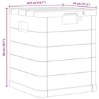 Garden Storage Box 90 L Light Grey