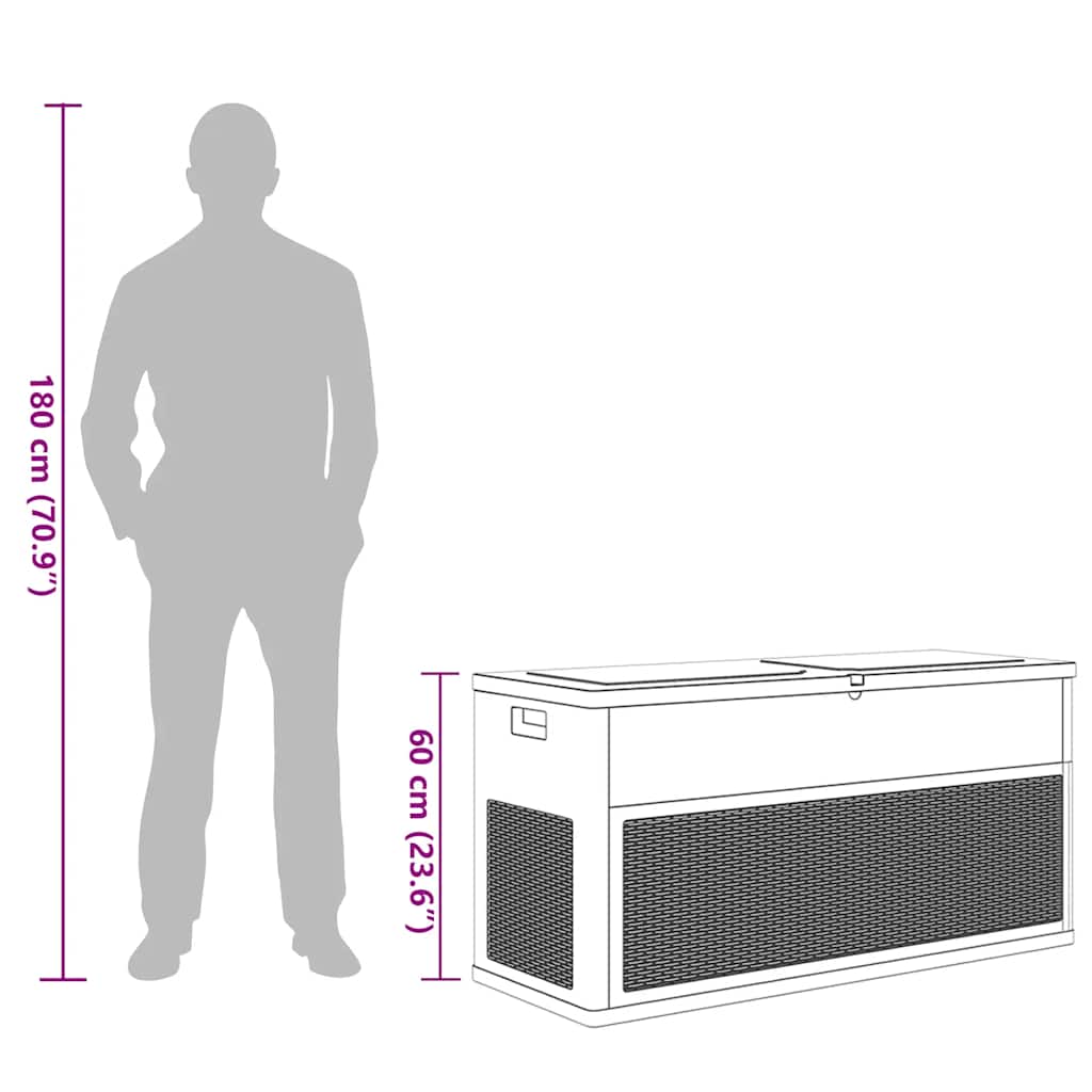 Garden Storage Box 320 L Anthracite