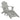 Garden Chair with Ottoman Wood Grey