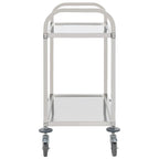 2-Tier Kitchen Trolley 95x45x83.5 cm Stainless Steel