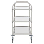 3-Tier Kitchen Trolley 96.5x55x90 cm Stainless Steel