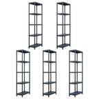 Storage Shelf Racks 2 Pcs Black 250 Kg Plastic