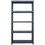 Storage Shelf Racks 2 Pcs Black 250 Kg Plastic
