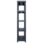 Storage Shelf Racks 2 Pcs Black 250 Kg Plastic