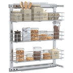 3-Tier Pull-out Kitchen Wire Basket Silver 47x15.5x55.5 cm