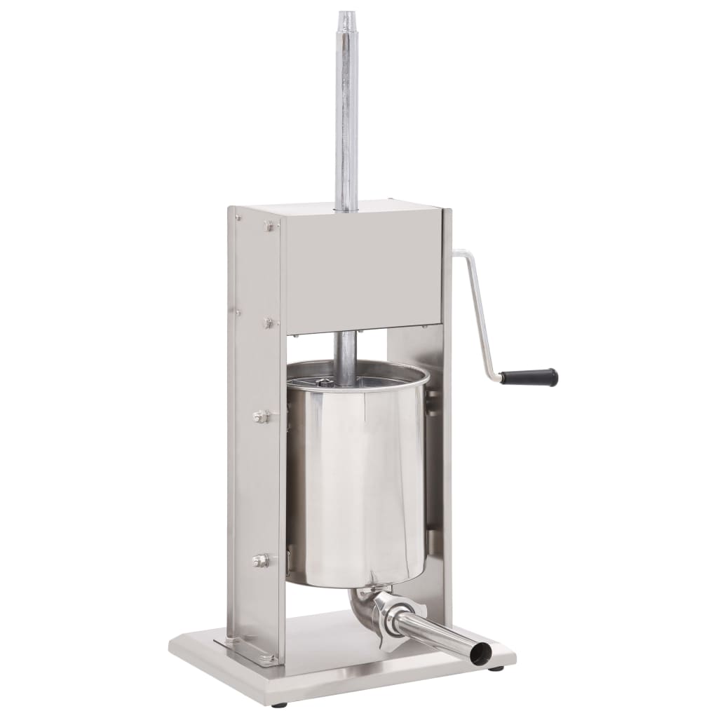 Manual Sausage Stuffer Silver 10 L Stainless Steel