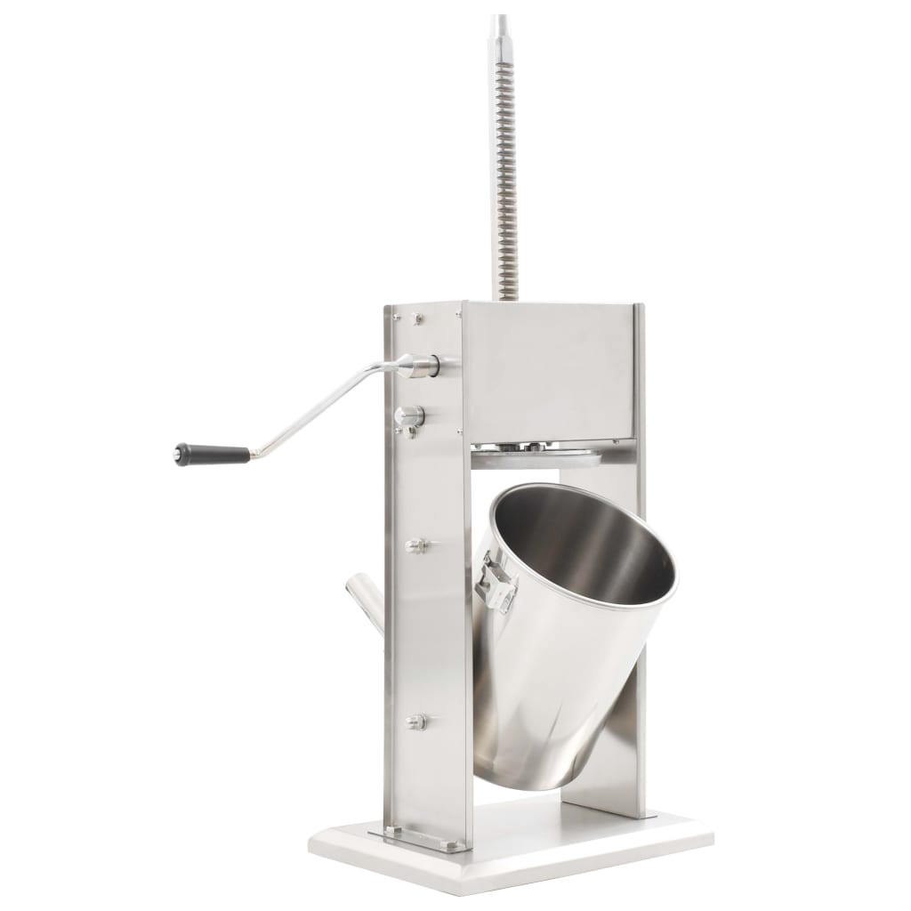 Manual Sausage Stuffer Silver 10 L Stainless Steel