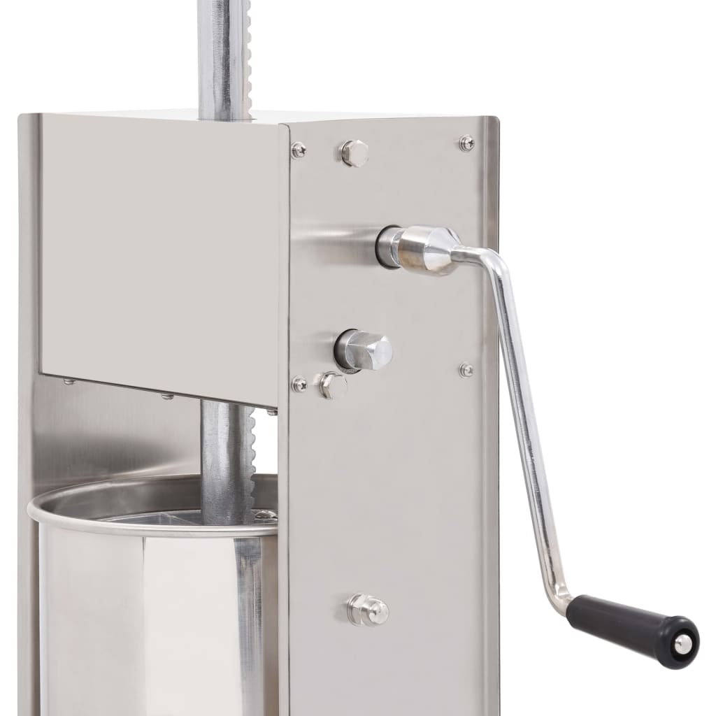 Manual Sausage Stuffer Silver 10 L Stainless Steel