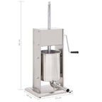 Manual Sausage Stuffer Silver 10 L Stainless Steel