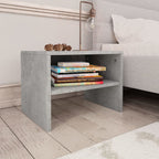 Bedside Cabinets 2 pcs Concrete Grey 40x30x30 cm Engineered Wood
