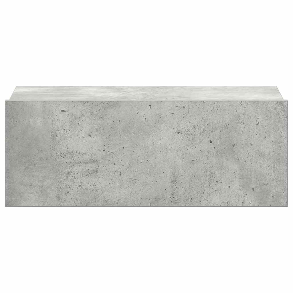 Floating Nightstand Concrete Grey 40x30x15 cm Engineered Wood