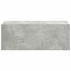 Floating Nightstand Concrete Grey 40x30x15 cm Engineered Wood
