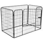 Heavy Duty Dog Playpen Black 120X80X70 Cm Steel