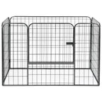 Heavy Duty Dog Playpen Black 120X80X70 Cm Steel