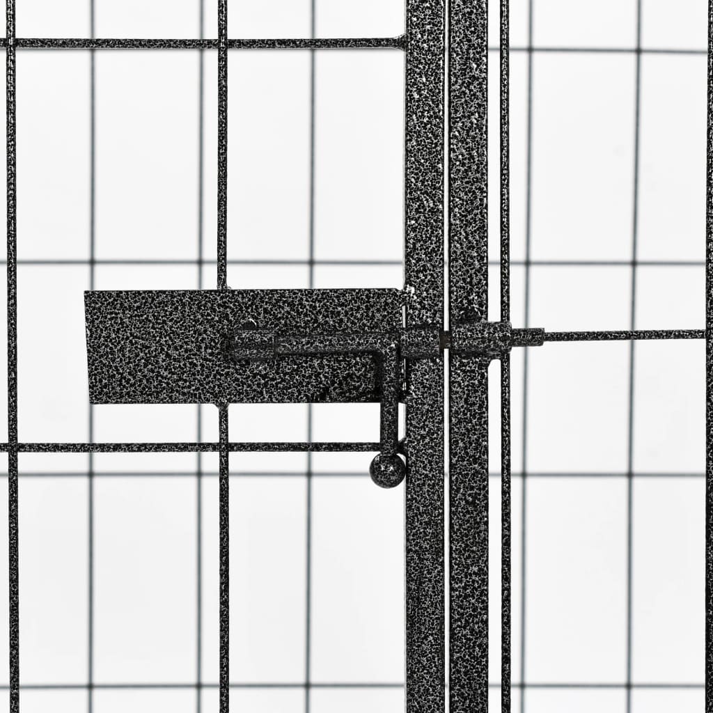 Heavy Duty Dog Playpen Black 120X80X70 Cm Steel