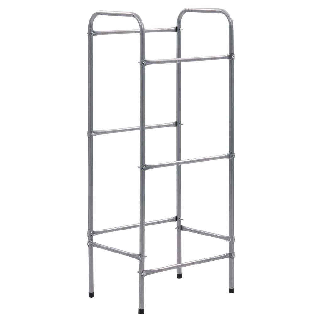 Storage Shelf For 3 Crates Silver Steel