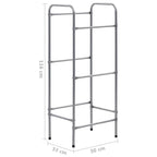 Storage Shelf For 3 Crates Silver Steel