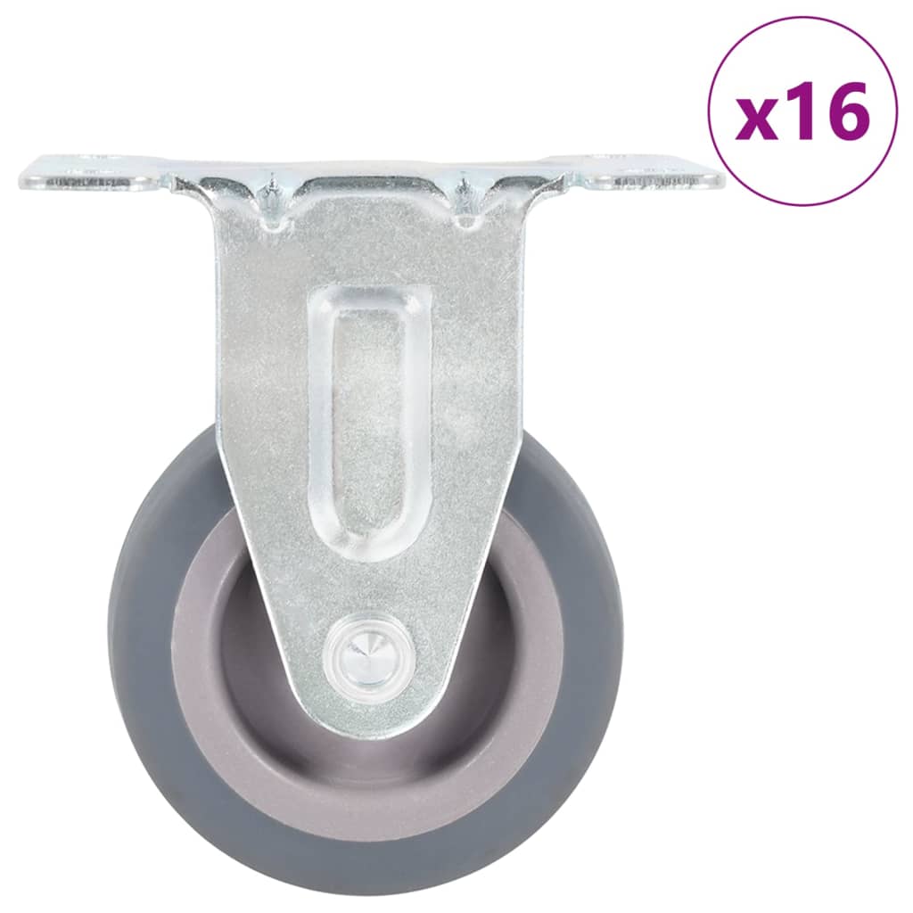 16 Pcs Fixed Casters 50 Mm