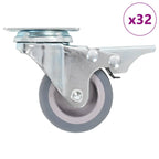 Swivel Casters With Double Brakes 4 Pcs 50 Mm