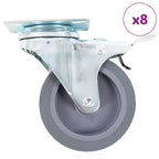 Swivel Casters With Double Brakes 4 Pcs 75 Mm