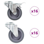 Bolt Hole Swivel Casters 4 Pcs 75 Mm