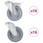 8 Pcs Bolt Hole Swivel Casters 100 Mm