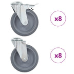 Bolt Hole Swivel Casters 4 Pcs 125 Mm