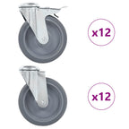 Bolt Hole Swivel Casters 4 Pcs 125 Mm