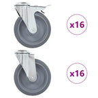 Bolt Hole Swivel Casters 4 Pcs 125 Mm