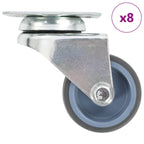 Twin-Wheel Swivel Casters 4 Pcs 50 Mm