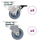 Twin-Wheel Swivel Casters 4 Pcs 50 Mm