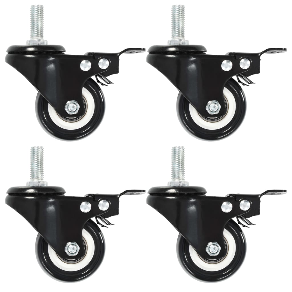 Swivel Casters With Brakes 4 Pcs 50 Mm