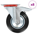 Swivel Casters With Double Brakes 4 Pcs 160 Mm