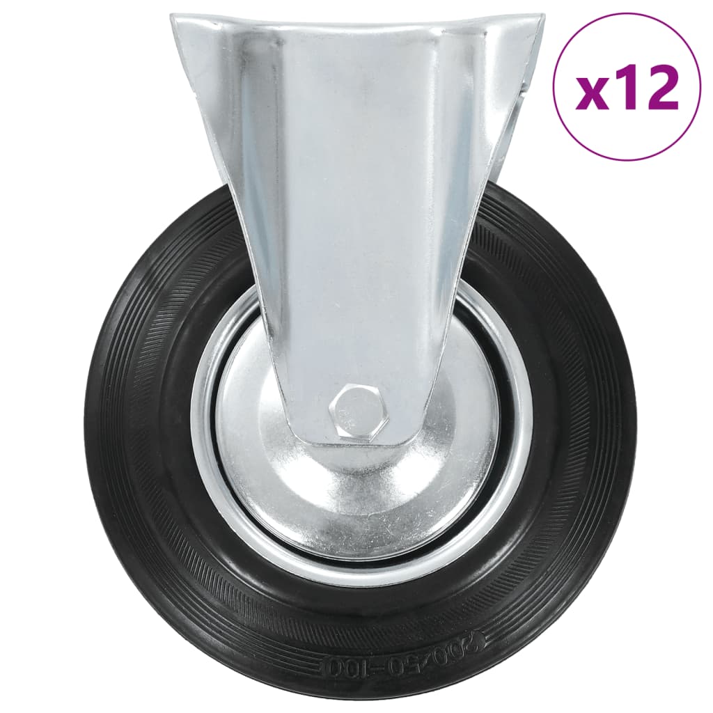 Fixed Casters 4 Pcs 200 Mm