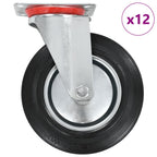 12 Pcs Swivel Casters 200 Mm
