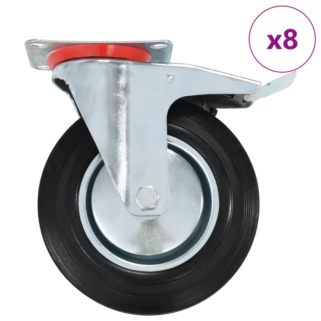 24 Pcs Swivel Casters 200 Mm