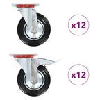12 Pcs Swivel Casters 160 Mm