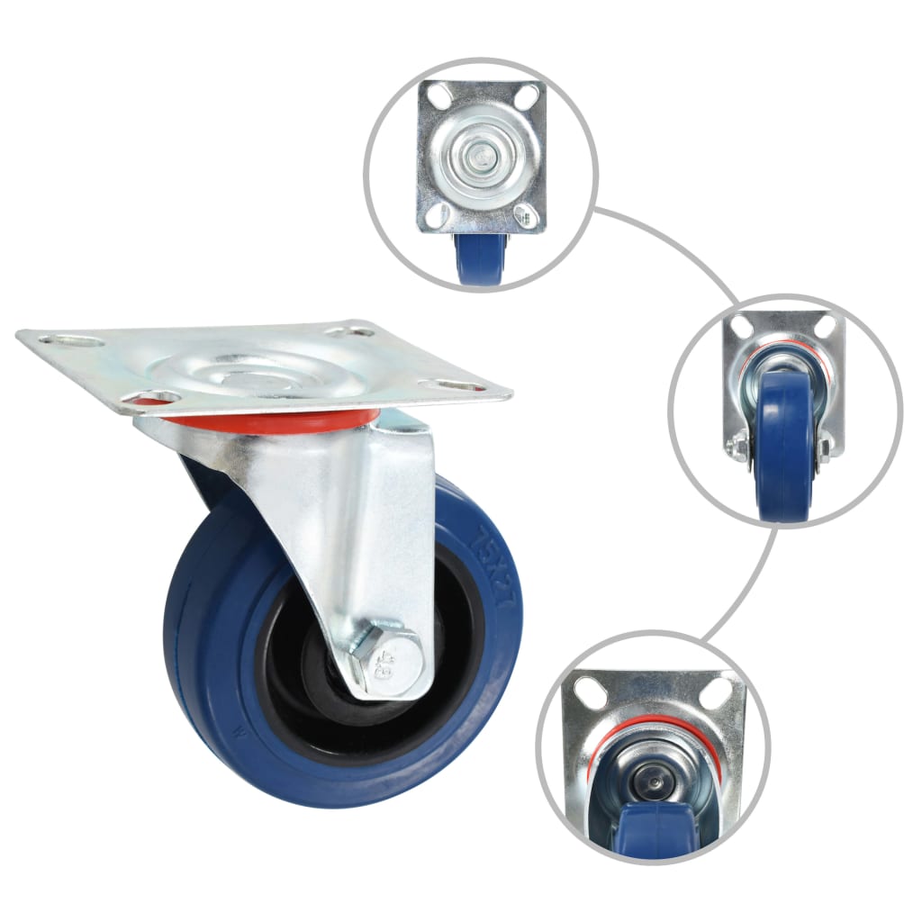 24 Pcs Swivel Casters 75 Mm