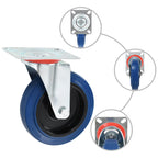 16 Pcs Swivel Casters 125 Mm