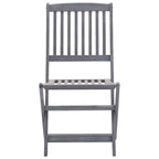 Folding Outdoor Chairs 2 pcs Solid Acacia Wood