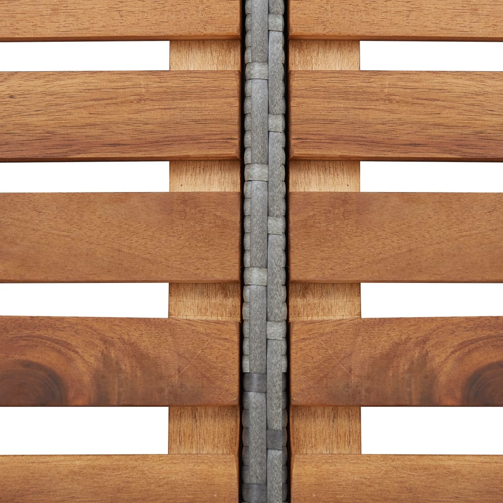 Square Spa Surround Grey 268 x 268 x 55 cm Poly Rattan