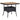 Outdoor Dining Table Black Poly Rattan and Solid Acacia Wood