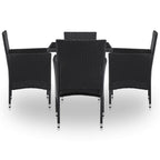 Furniture Set 5 pcs Black