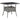 Outdoor Dining Table Grey Poly Rattan and Glass