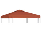 2-Tier Gazebo Top Cover 310 g/m² 3x3 m Terracotta